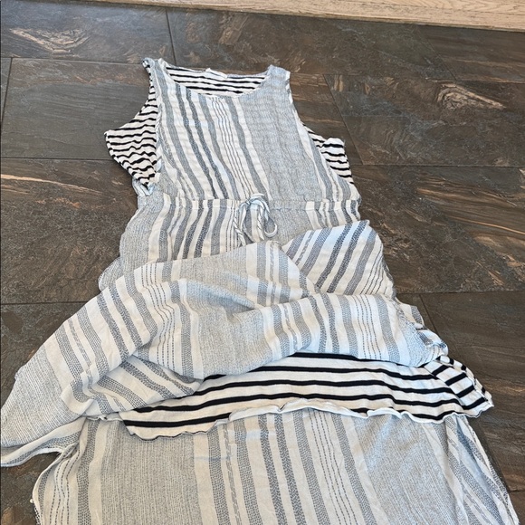 Hummingbird classic beachy contemporary Striped Sleeveless Maxi Dress size M - Picture 12 of 15